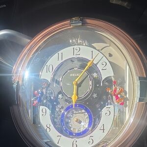 Seiko Elegant Gold and Silver Wall Clock